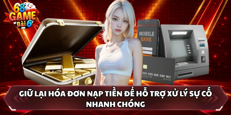 Giữ lại hóa đơn nạp tiền để hỗ trợ xử lý sự cố nhanh chóng 
